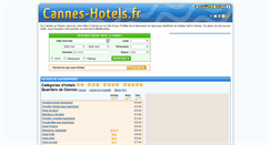 Desktop Screenshot of cannes-hotels.fr